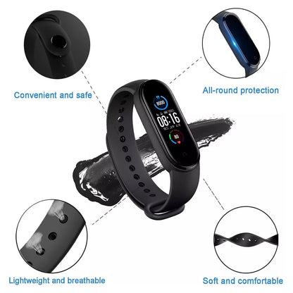 Techsuit W013 band voor Xiaomi Band / Amazfit Band Series, Zwart