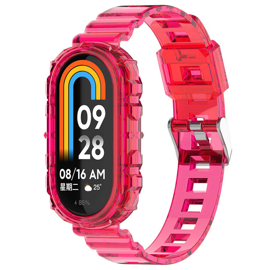 Techsuit W017 band voor Xiaomi Smart Band 9 / 8, Roze Rood