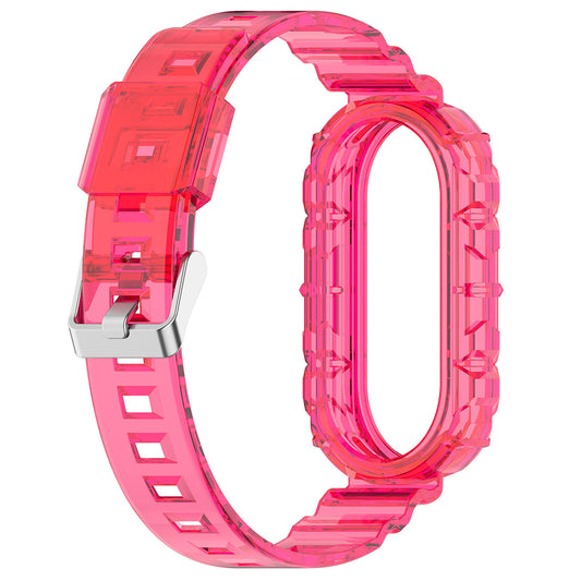 Techsuit W017 band voor Xiaomi Smart Band 9 / 8, Roze Rood