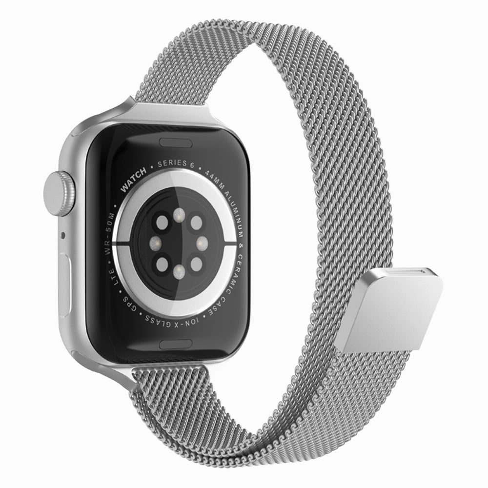 Techsuit W034 band voor Apple Watch 42mm / 41mm / 40mm / 38mm Series, Zilverkleurig