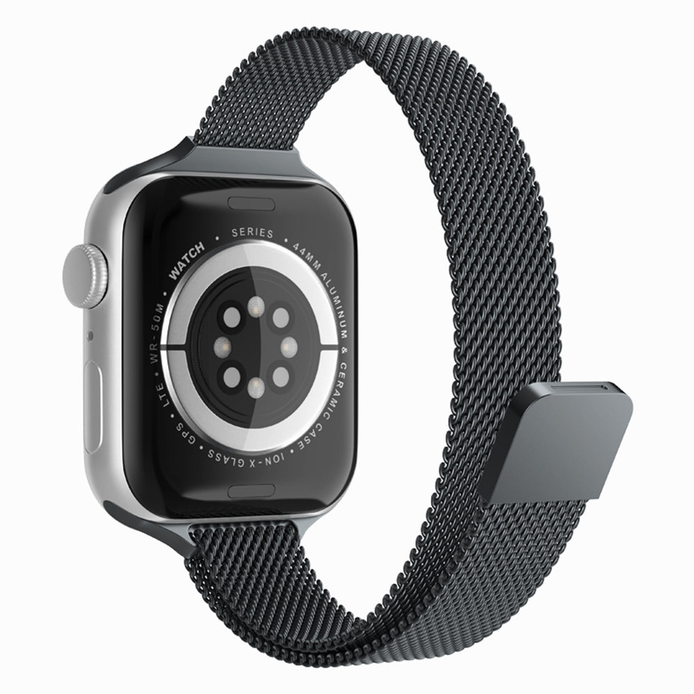 Techsuit W034 band voor Apple Watch 49mm / 46mm / 45mm / 44mm / 42mm Series, Zwart