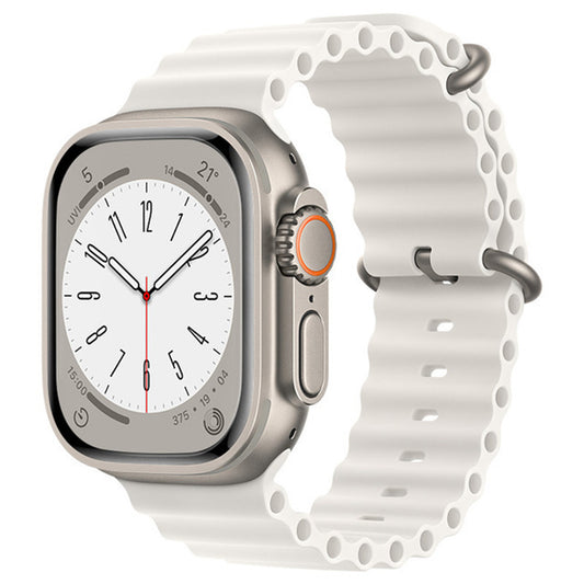 Techsuit-band W038 voor Apple Watch 49mm / 46mm / 45mm / 44mm / 42mm Series, Wit