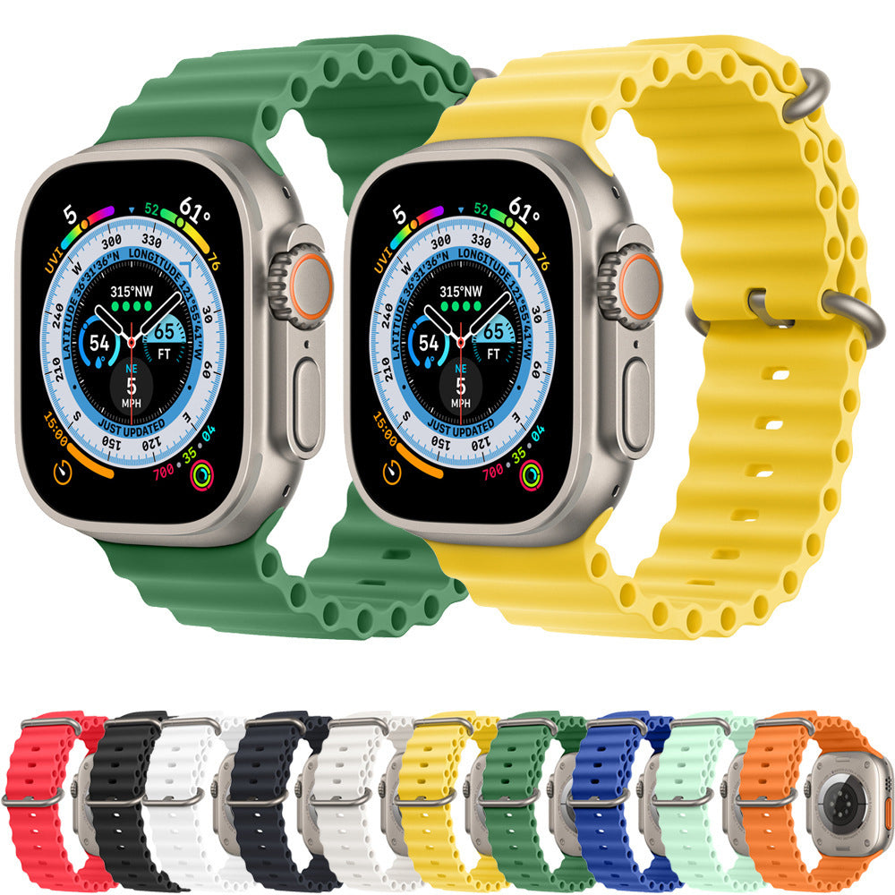 Techsuit W038 band voor Apple Watch 42mm / 41mm / 40mm / 38mm Series, Groen