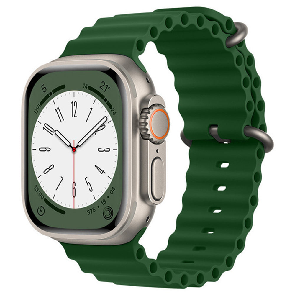 Techsuit W038 band voor Apple Watch 42mm / 41mm / 40mm / 38mm Series, Donkergroen