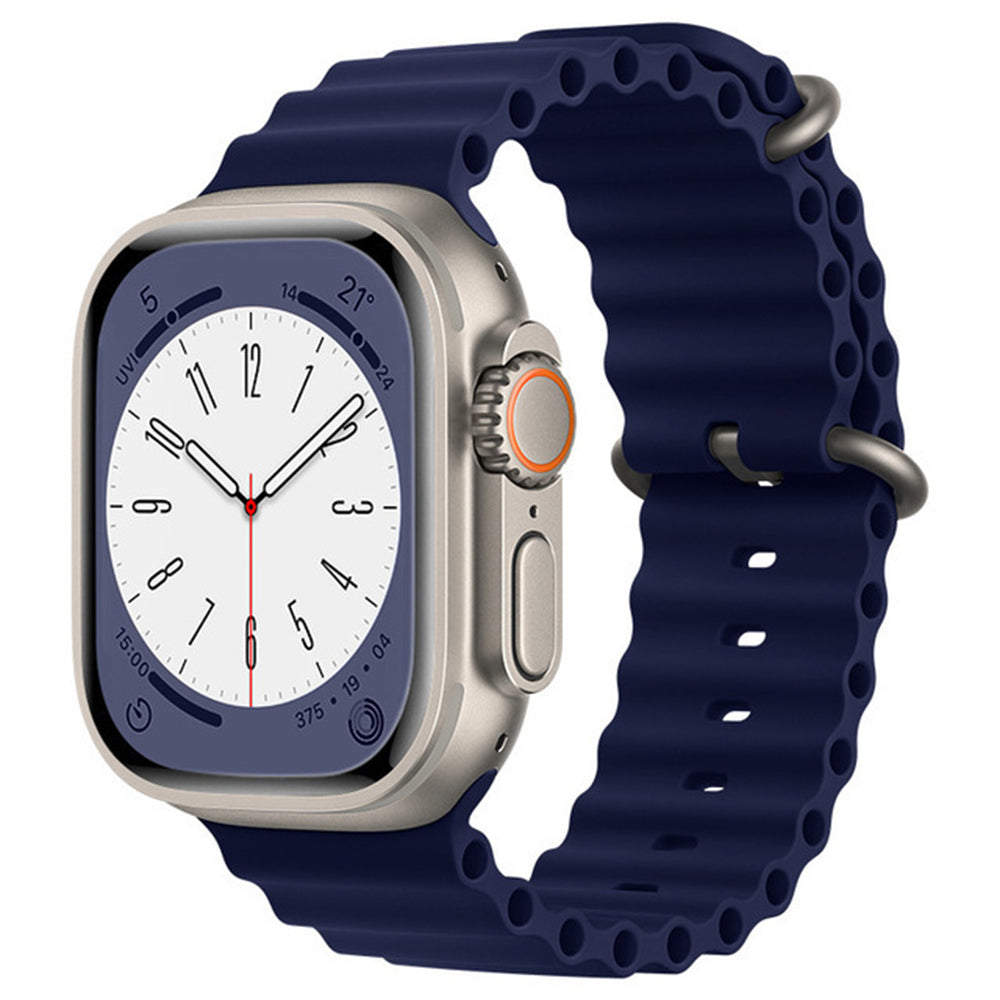 Techsuit W038 band voor Apple Watch 49mm / 46mm / 45mm / 44mm / 42mm Series, Marineblauw