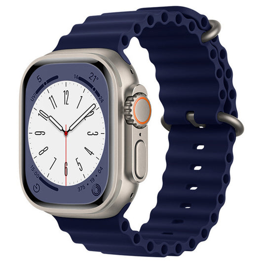 Techsuit W038 band voor Apple Watch 49mm / 46mm / 45mm / 44mm / 42mm Series, Marineblauw