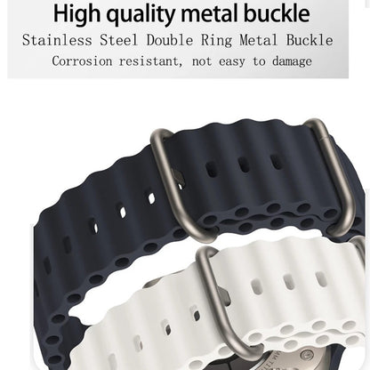 Techsuit W038 band voor Apple Watch 49mm / 46mm / 45mm / 44mm / 42mm Series, Marineblauw