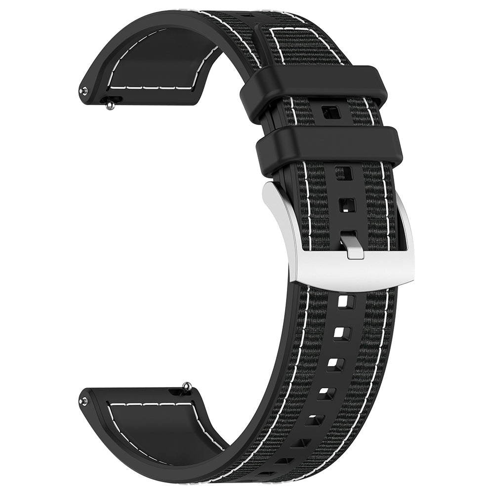 Techsuit W051 band voor Huawei Watch / Xiaomi Watch Series, 22mm, Zwart