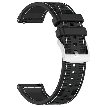 Techsuit W051 band voor Huawei Watch / Xiaomi Watch Series, 22mm, Zwart