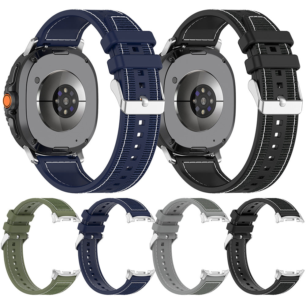 Techsuit W051 band voor Samsung Galaxy Watch 8 Classic / Watch8 44mm / Watch 8 40mm, Zwart