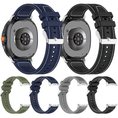 Techsuit W051 band voor Samsung Galaxy Watch 8 Classic / Watch8 44mm / Watch 8 40mm, Zwart