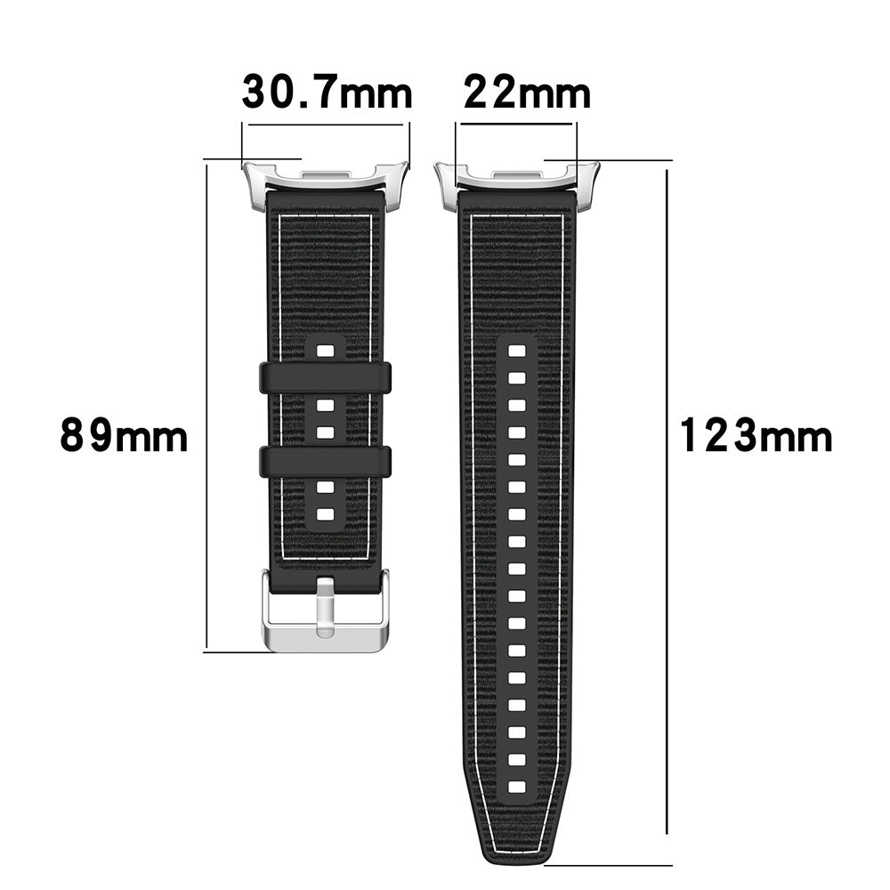 Techsuit W051 band voor Samsung Galaxy Watch 8 Classic / Watch8 44mm / Watch 8 40mm, Zwart