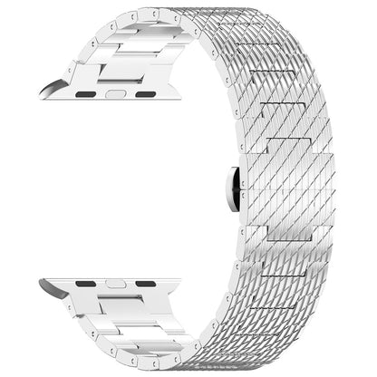 Techsuit W052 band voor Apple Watch 42mm / 41mm / 40mm / 38mm Series, Zilverkleurig