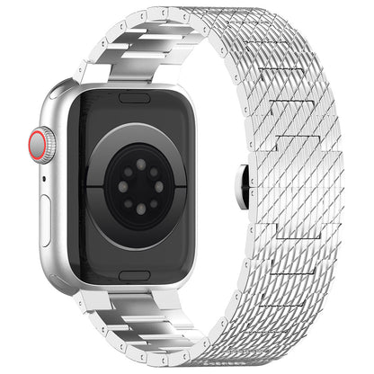 Techsuit W052 band voor Apple Watch 42mm / 41mm / 40mm / 38mm Series, Zilverkleurig