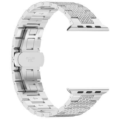 Techsuit W052 band voor Apple Watch 42mm / 41mm / 40mm / 38mm Series, Zilverkleurig