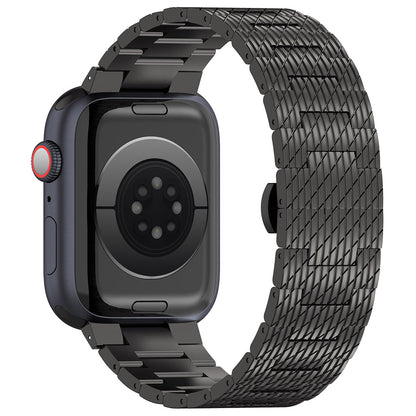Techsuit W052 band voor Apple Watch 42mm / 41mm / 40mm / 38mm Series, Zwart