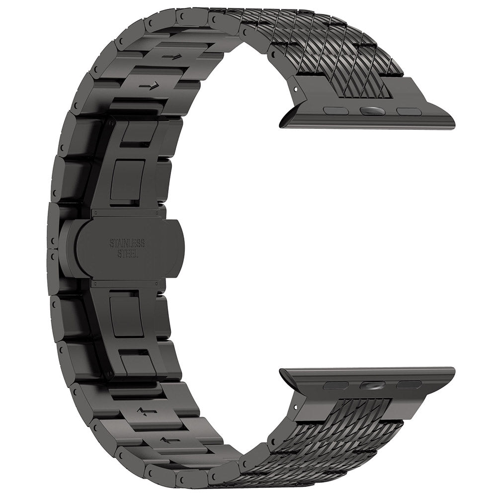 Techsuit W052 band voor Apple Watch 42mm / 41mm / 40mm / 38mm Series, Zwart
