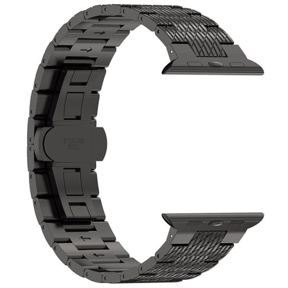 Techsuit W052 band voor Apple Watch 42mm / 41mm / 40mm / 38mm Series, Zwart