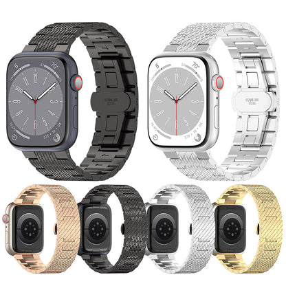 Techsuit W052 band voor Apple Watch 42mm / 41mm / 40mm / 38mm Series, Zwart