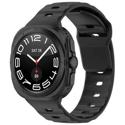 Techsuit W055 band voor Samsung Galaxy Watch Ultra, Zwart