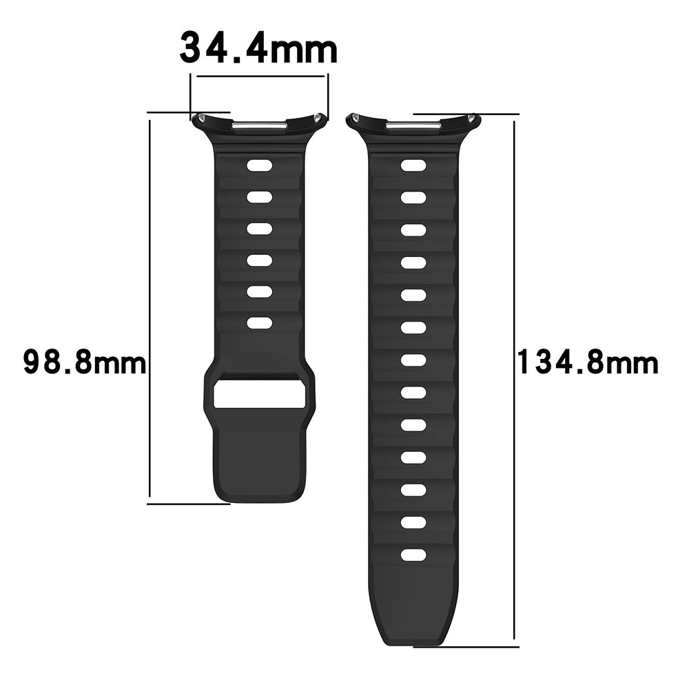 Techsuit W055 band voor Samsung Galaxy Watch Ultra, Zwart