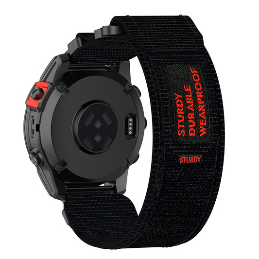 Techsuit W057 band voor Garmin Watch Fenix / Forerunner Series, 22mm, Zwart