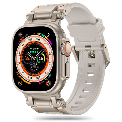 Techsuit W064 band voor Apple Watch 49mm / 46mm / 45mm / 44mm / 42mm Series, Zilverkleurig
