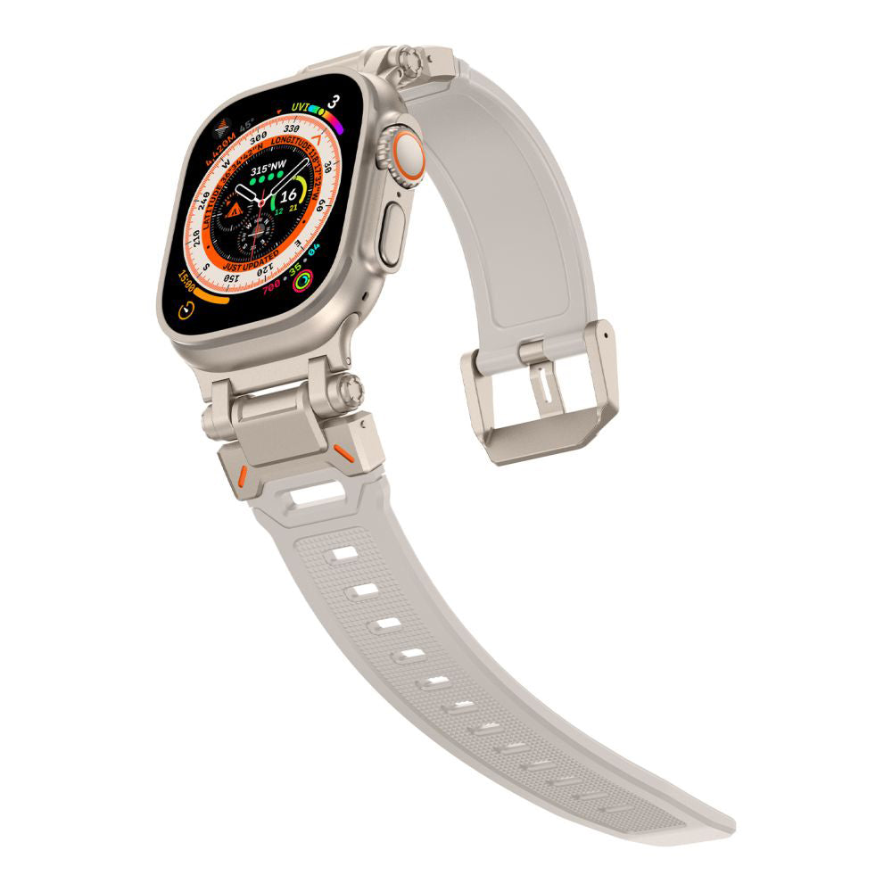 Techsuit W064 band voor Apple Watch 49mm / 46mm / 45mm / 44mm / 42mm Series, Zilverkleurig