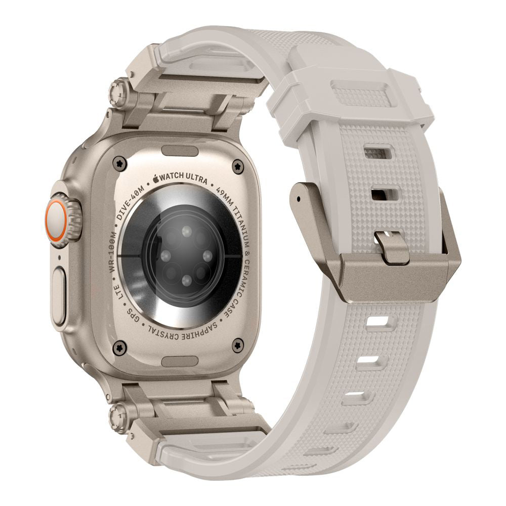 Techsuit W064 band voor Apple Watch 49mm / 46mm / 45mm / 44mm / 42mm Series, Zilverkleurig
