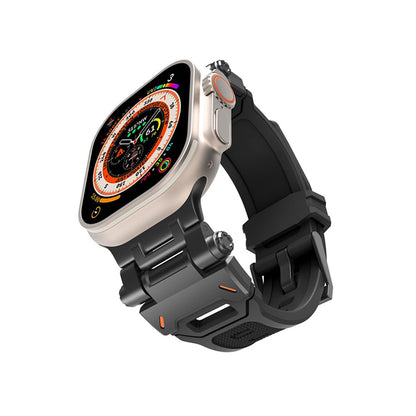 Techsuit-band W064 voor Apple Watch 49mm / 46mm / 45mm / 44mm / 42mm Series, Zwart