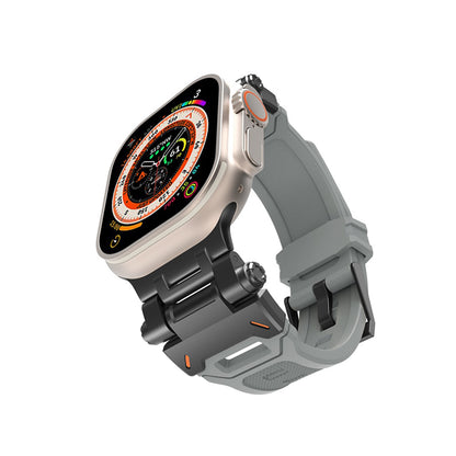 Techsuit W064 band voor Apple Watch 49mm / 46mm / 45mm / 44mm / 42mm Series, Zwart Gri