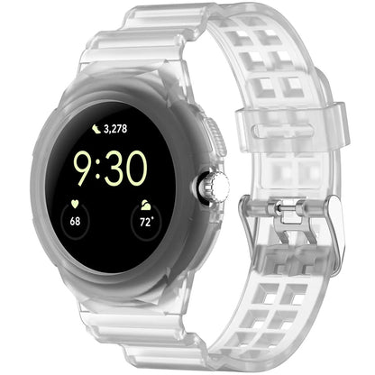 Techsuit W065 band voor Google Pixel Watch 3 41mm / Watch 2 / Watch, Transparant