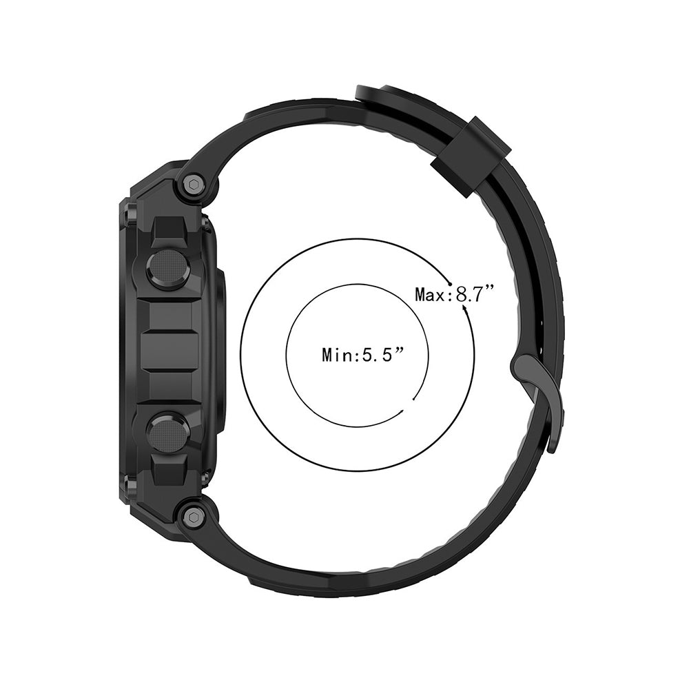 Techsuit W067 band voor Amazfit T-Rex Pro / T-Rex, Zwart