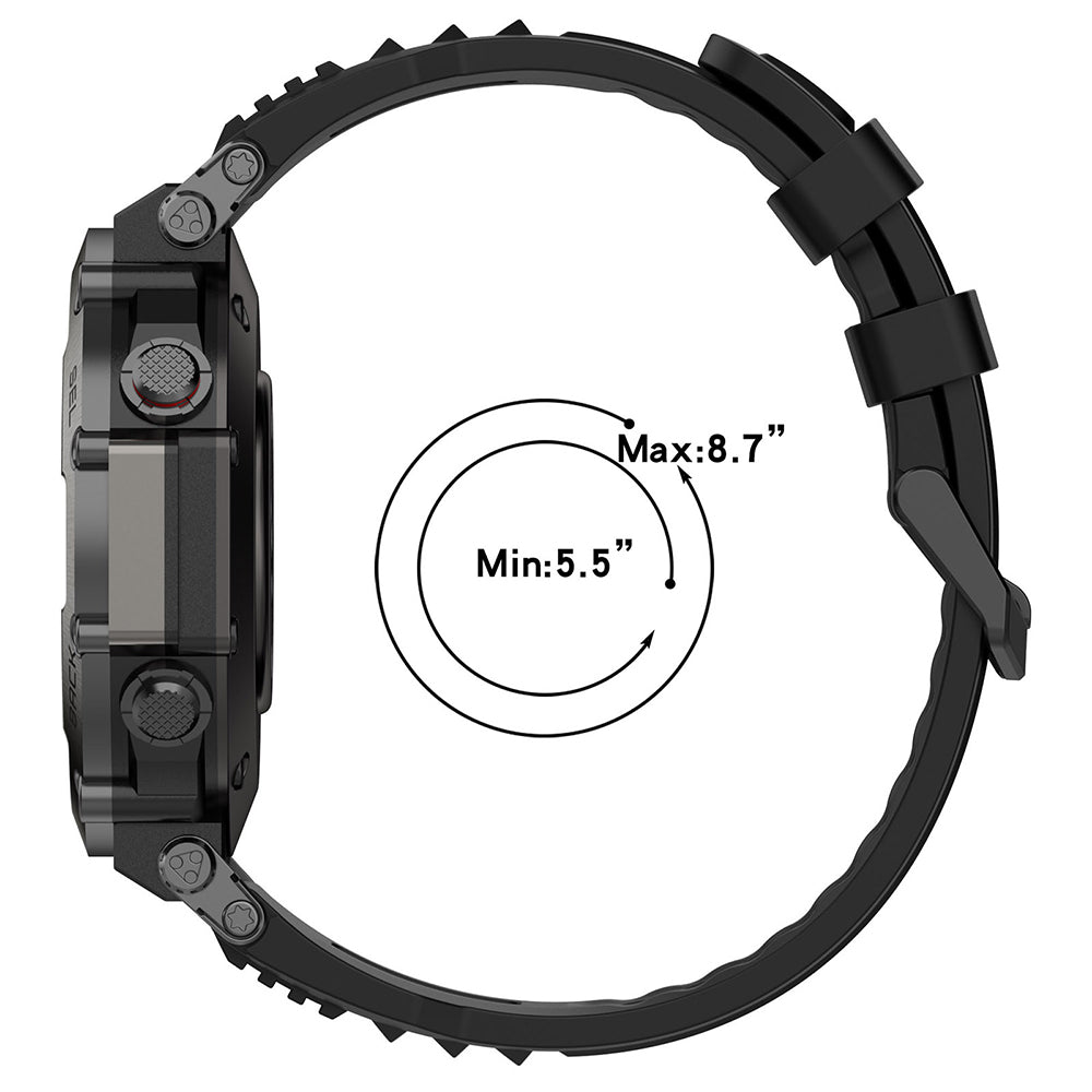Techsuit W067 band voor Amazfit T-Rex Ultra, Grijs