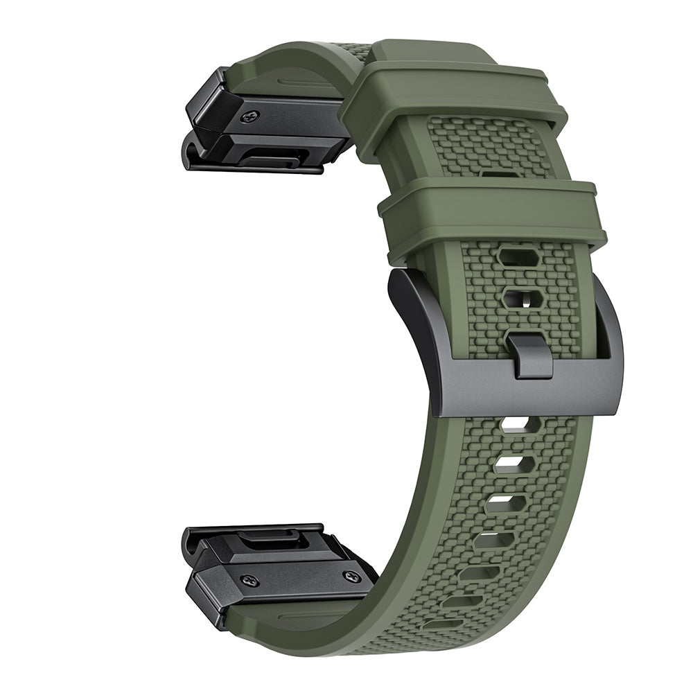 Techsuit W068 band voor Garmin Watch Fenix Series, 26mm, Zwart Oranje