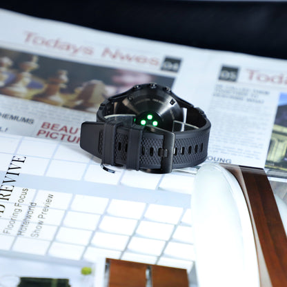 Techsuit W068 band voor Garmin Watch Fenix Series, 26mm, Zwart Oranje