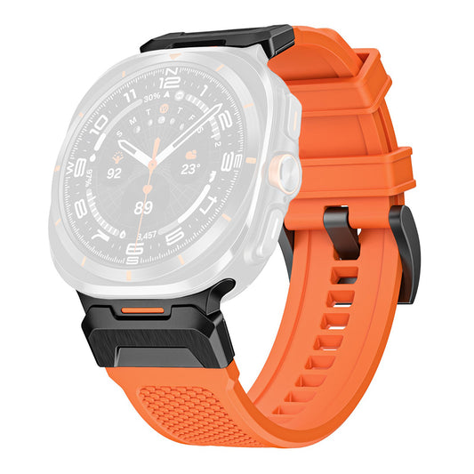 Techsuit W068 band voor Samsung Galaxy Watch Ultra, Zwart Oranje