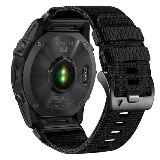 Techsuit W070 band voor Garmin Instinct / Approach / Fenix Watch Series, 20mm, Zwart