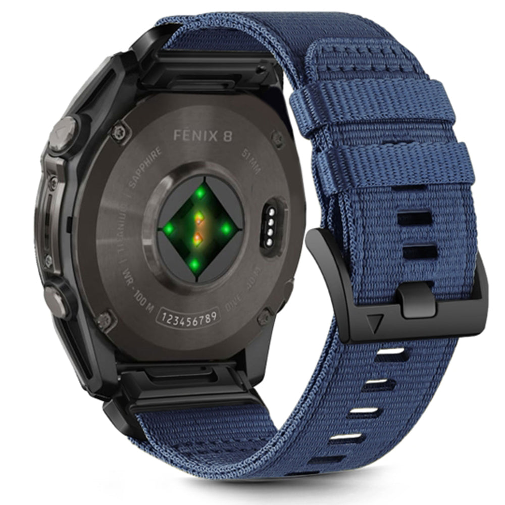 Techsuit W070 Strap for Garmin Watch Fenix / Forerunner / Approach Series, 22mm, Navy Blue