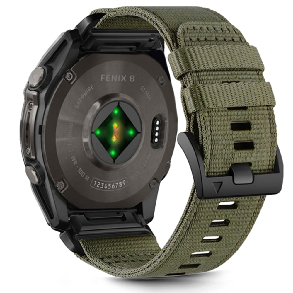 Techsuit W070 band voor Garmin Watch Fenix / Forerunner Series, 22mm, Donkergroen