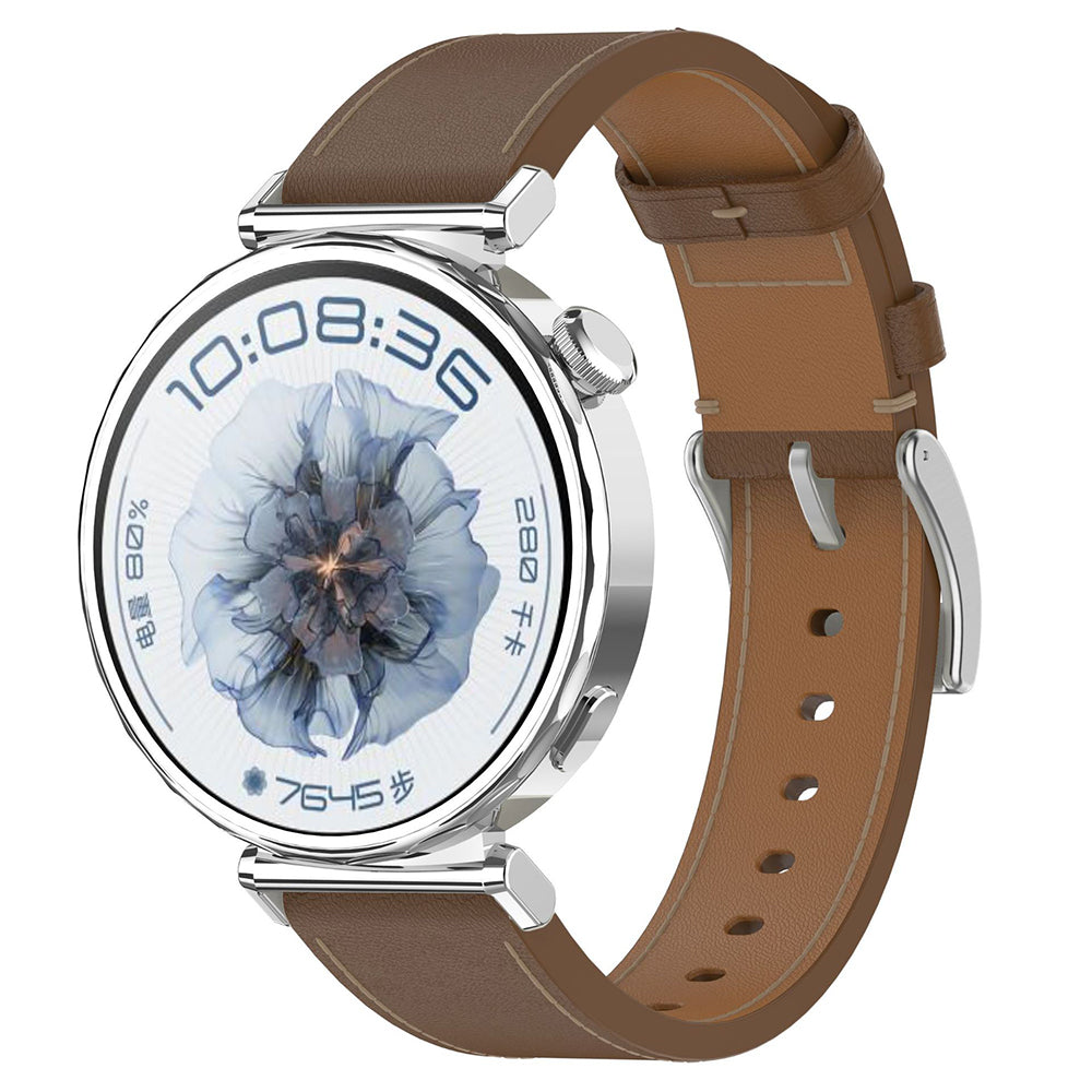 Techsuit W073 band voor Huawei Watch / Garmin Watch Series, 18mm, Bruin