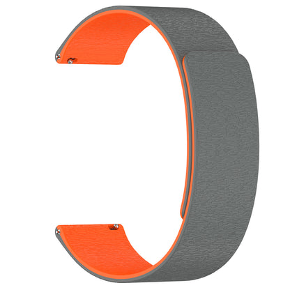 Techsuit W074 band voor Huawei Watch / Garmin Watch Series, 18mm, Grijs Oranje