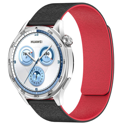 Techsuit W074 band voor Huawei Watch / Garmin Watch Series, 18mm, Zwart Rood