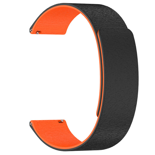 Techsuit W074 band voor Samsung Galaxy Watch Series, 22mm, Zwart Oranje