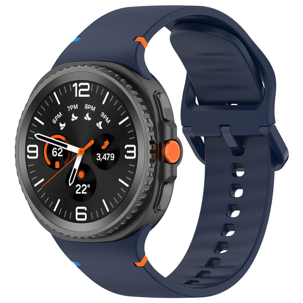 Techsuit W079 band voor Samsung Galaxy Watch 8 Classic / Watch8 44mm / Watch 8 40mm, Marineblauw