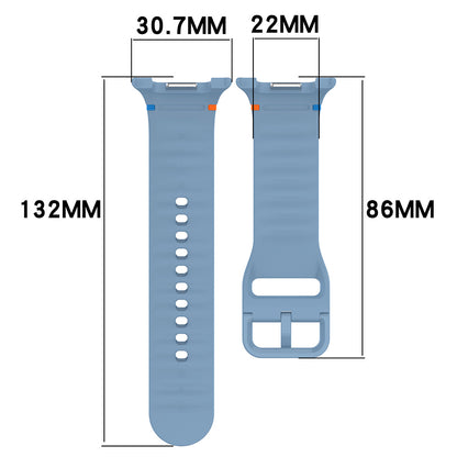 Techsuit W079 band voor Samsung Galaxy Watch 8 Classic / Watch8 44mm / Watch 8 40mm, Marineblauw