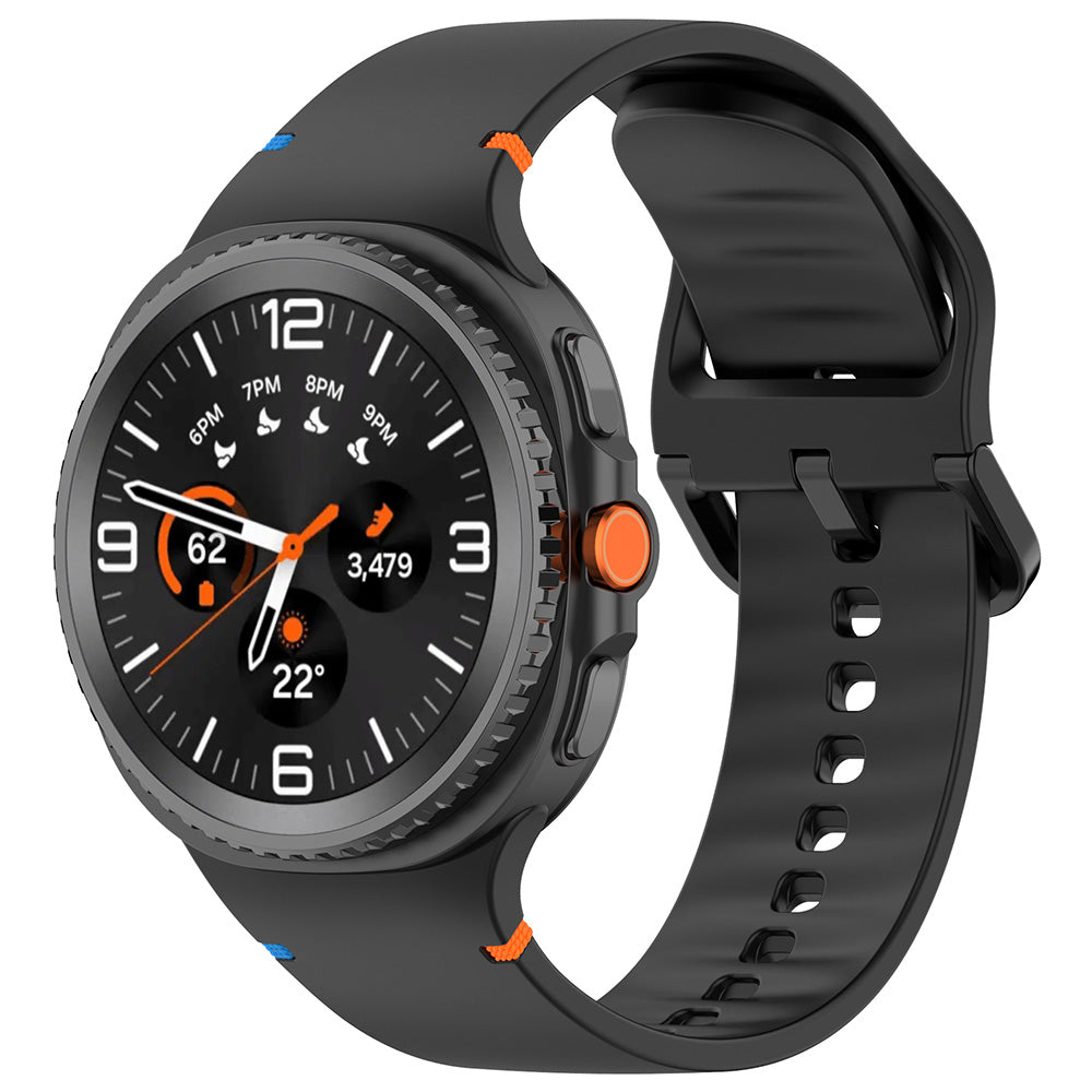 Techsuit W079 band voor Samsung Galaxy Watch 8 Classic / Watch8 44mm / Watch 8 40mm, Zwart