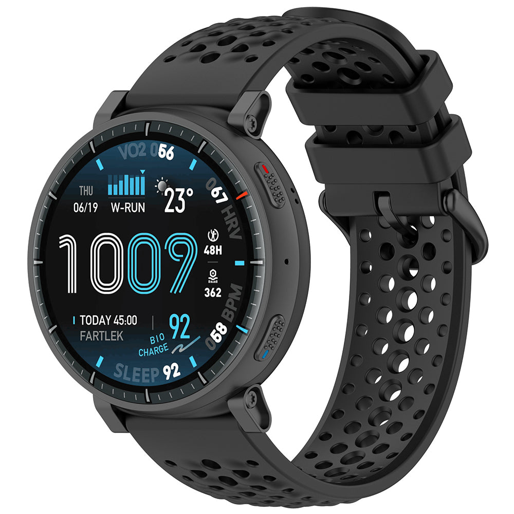 Techsuit W083 band voor Amazfit Watch / Samsung Watch Series, 22mm, Zwart