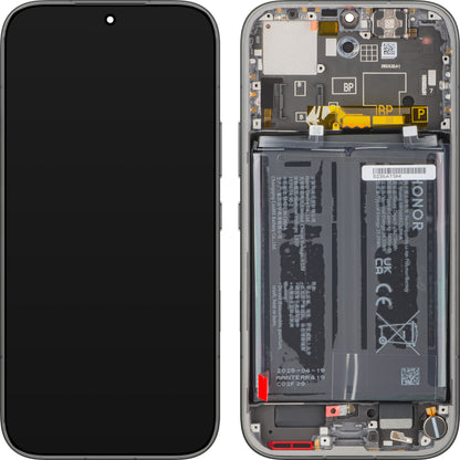 Honor 600 Touchscreen Display, with Frame and Battery, Black, Service Pack 0235ATSM