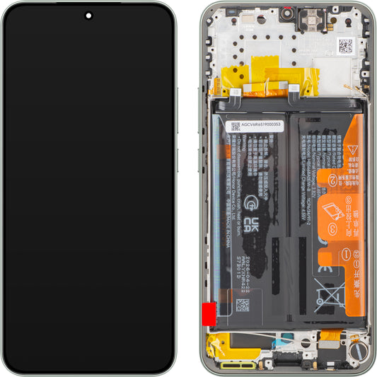 Honor Magic8 Lite touchscreen display met frame en batterij, groen (Forest Green), Service Pack 0235ARUU